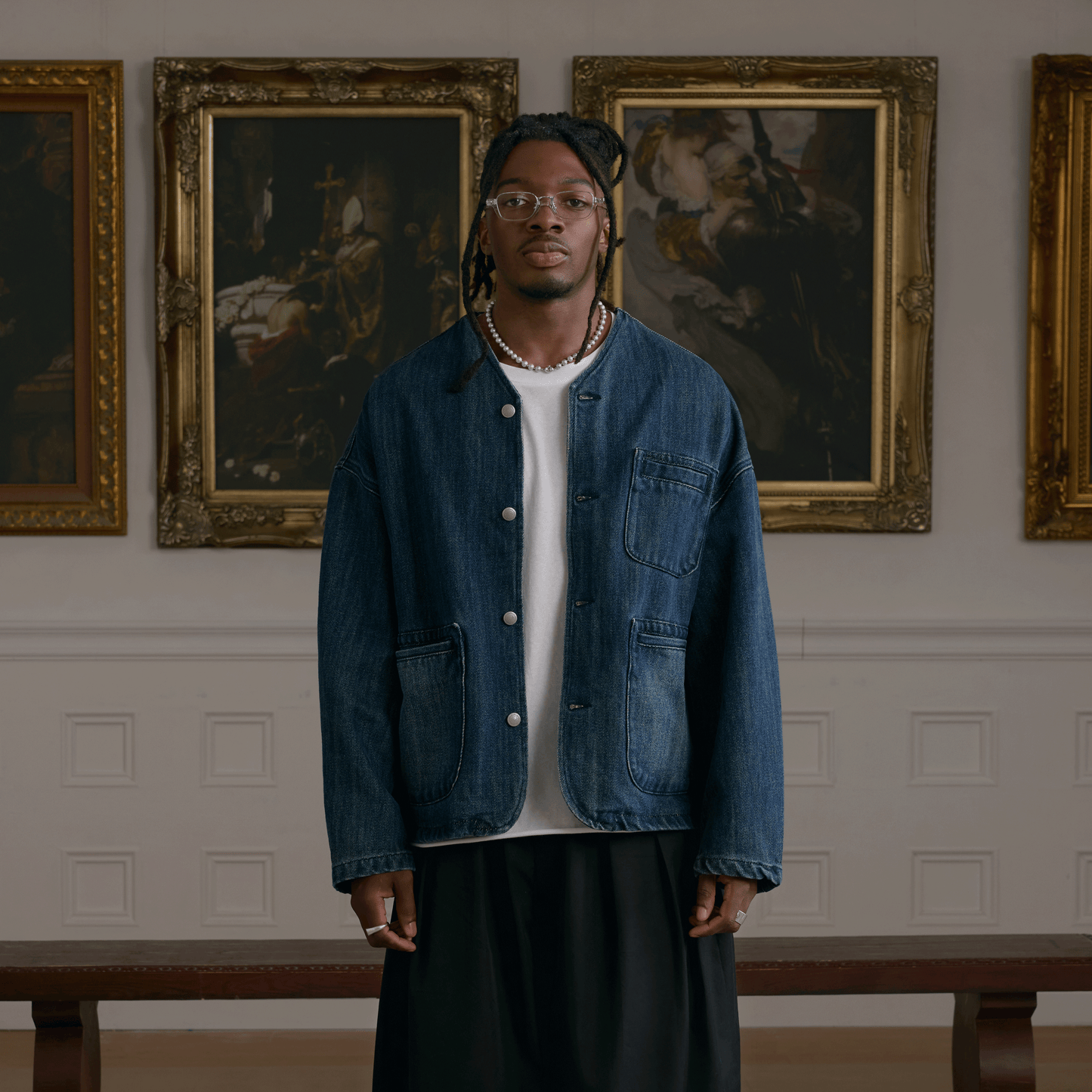 Denim Mandarin Jakcet