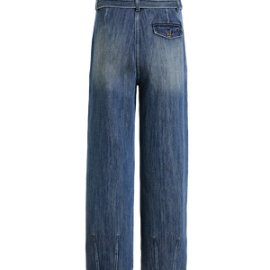 Denim Belted Jeans
