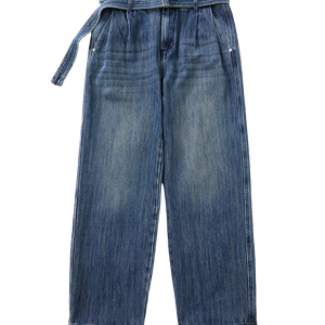 Denim Belted Jeans