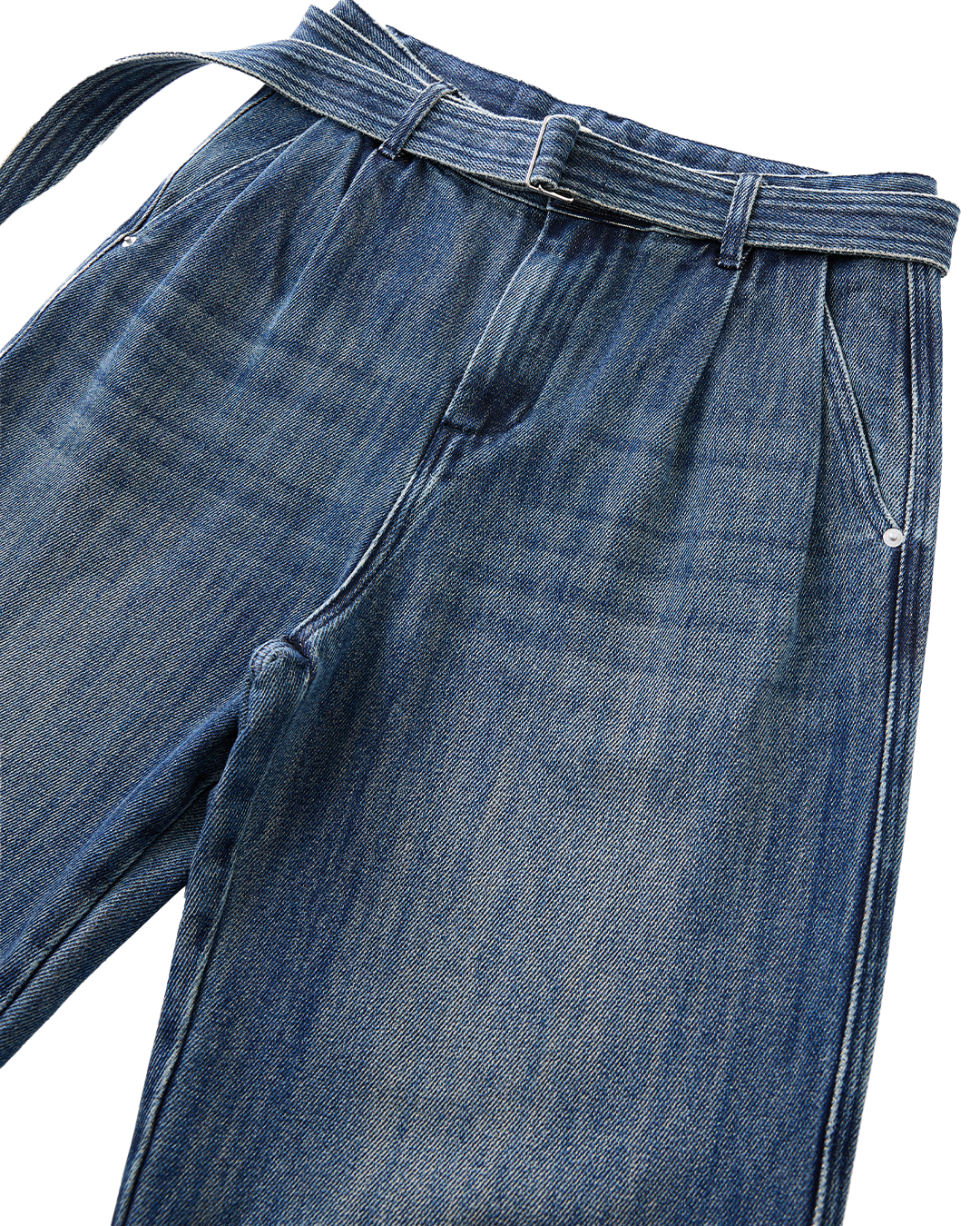 Denim Belted Jeans
