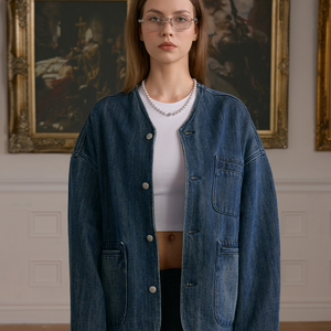 Denim Mandarin Jakcet