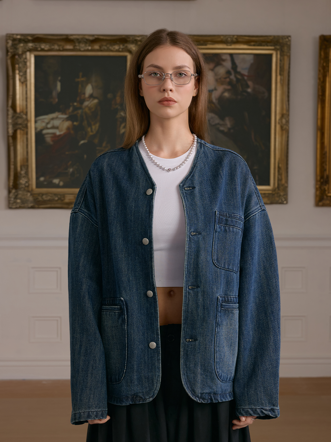Denim Mandarin Jakcet
