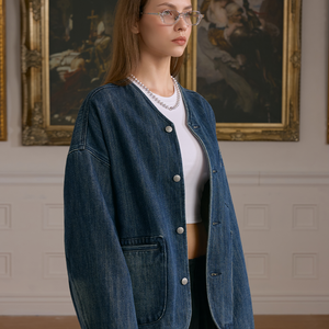 Denim Mandarin Jakcet
