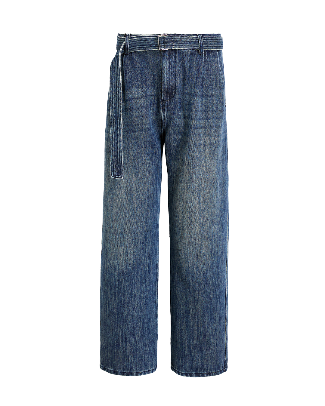 Denim Belted Jeans